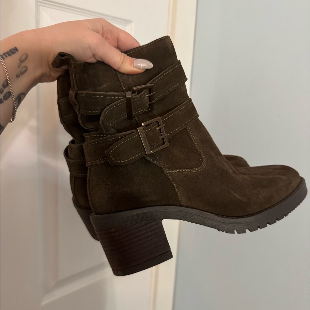 Women's Brown Suede Ankle Boots